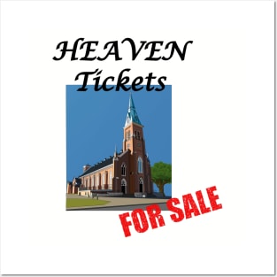 Tickets To Heaven Are On Sale at Your Church - Commodified Christianity in Capitalism Posters and Art